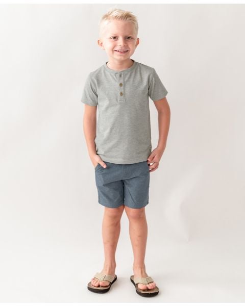 Heather Navy Hybrid Shorts