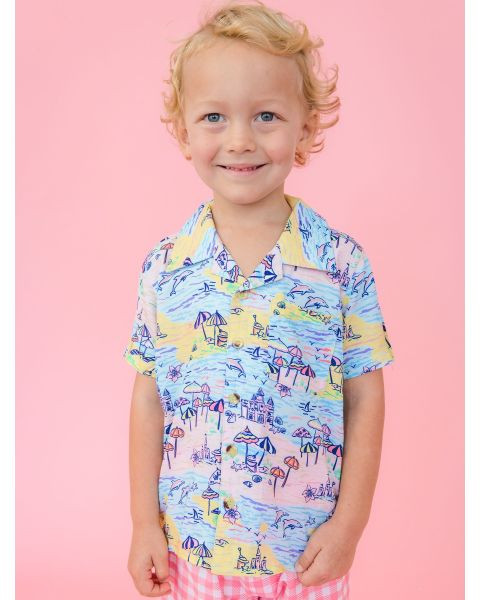 Beach Day Short Sleeve Camp Shirt