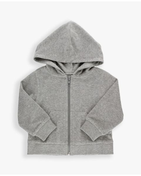 Gray Melange Terry Knit Hoodie