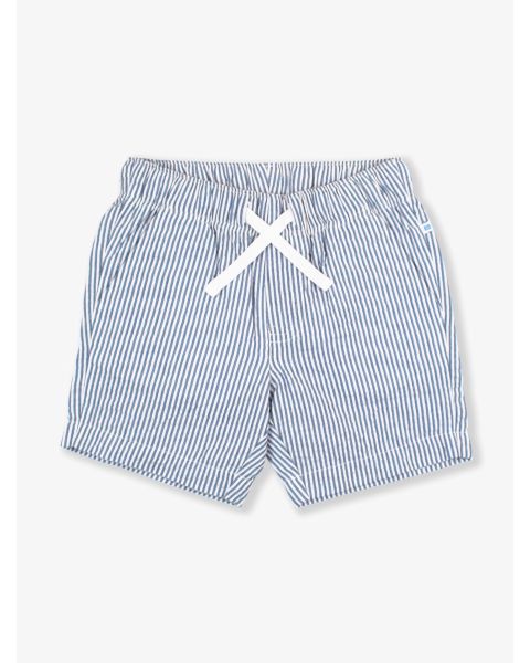 Classic Blue Seersucker Pull-on Shorts