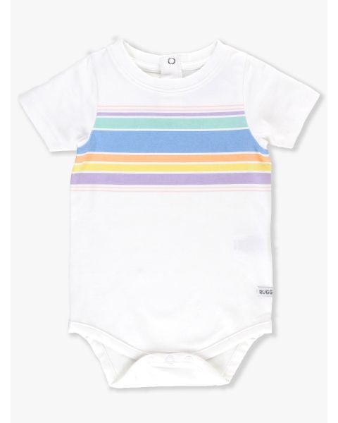 Rainbow Lane Stripe Short Sleeve Bodysuit