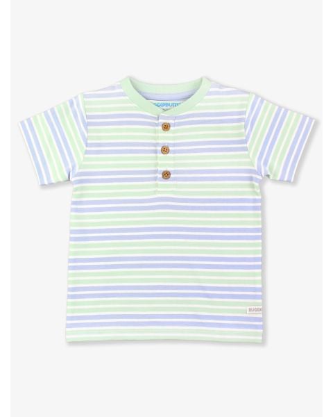 Surf Crew Stripe Short Sleeve Knit Henley