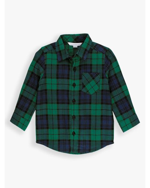 Hunter Plaid Flannel Long Sleeve Button Down Shirt
