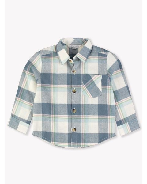 Alpine Plaid Flannel Long Sleeve Button Down Shirt