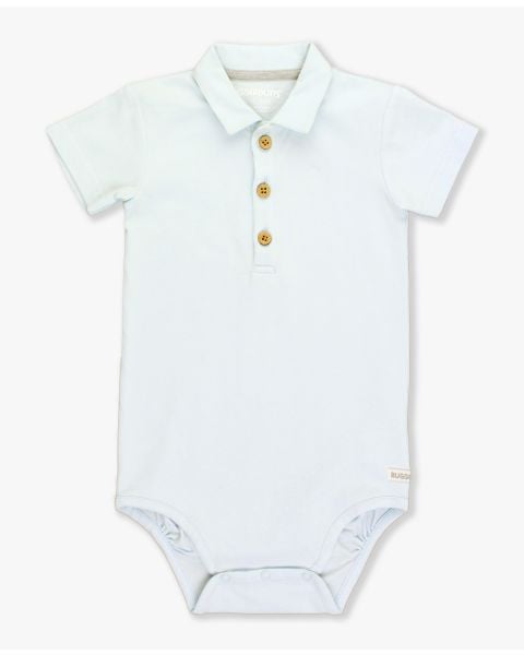 Light Blue Short Sleeve Polo Bodysuit