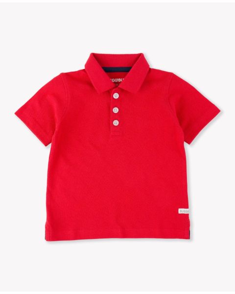 Red Pique Short Sleeve Polo Shirt