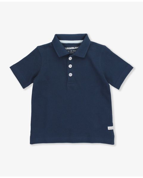 Dark Navy Pique Short Sleeve Polo Shirt