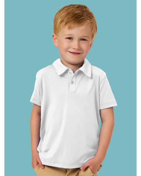 White Knit Short Sleeve Performance Polo
