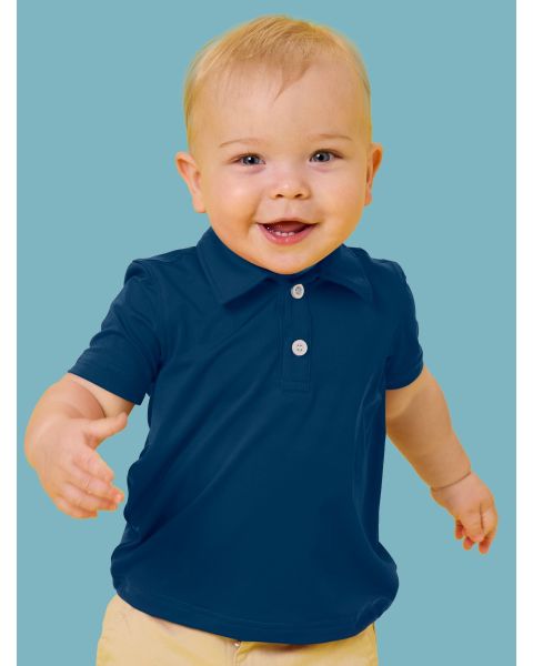 Dark Navy Knit Short Sleeve Performance Polo