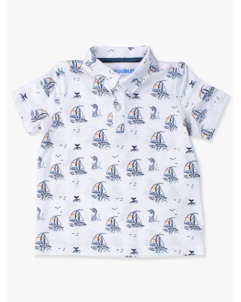 Sailing the Seas Knit Short Sleeve Performance Polo