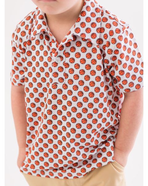 Basketball Madness Knit Short Sleeve Performance Polo