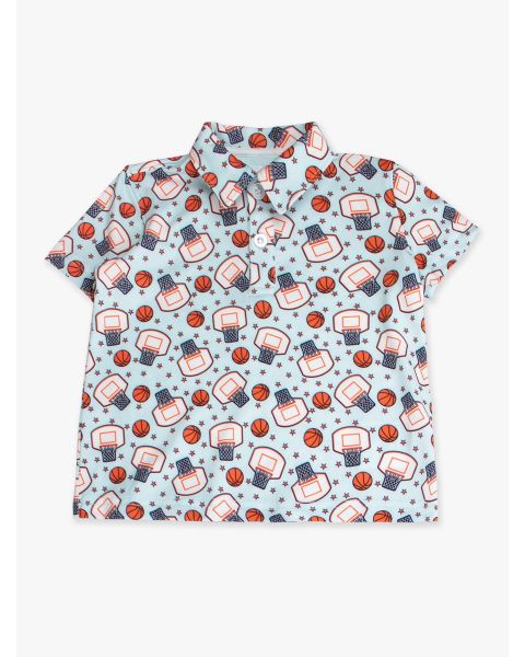 Basketball Star Knit Short Sleeve Performance Polo