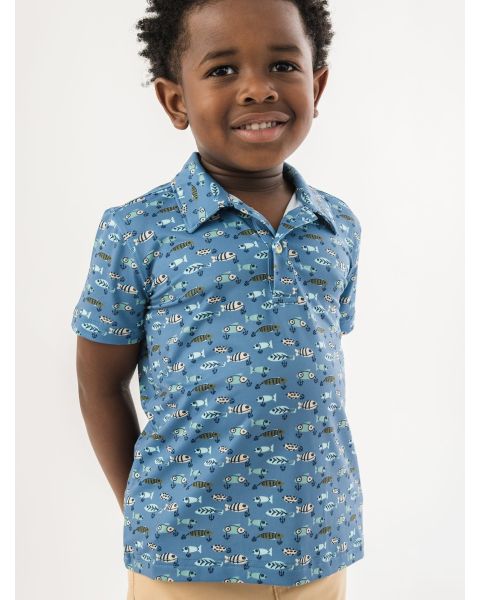 Lil Angler Knit Short Sleeve Performance Polo