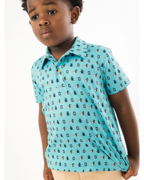 Dapper Ducks Knit Short Sleeve Performance Polo
