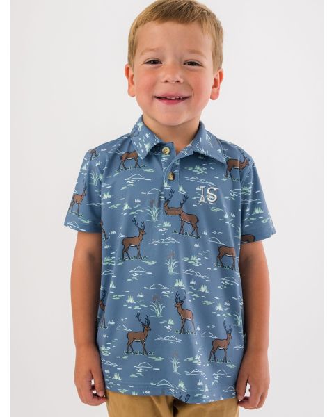 Antler Adventure Knit Short Sleeve Performance Polo