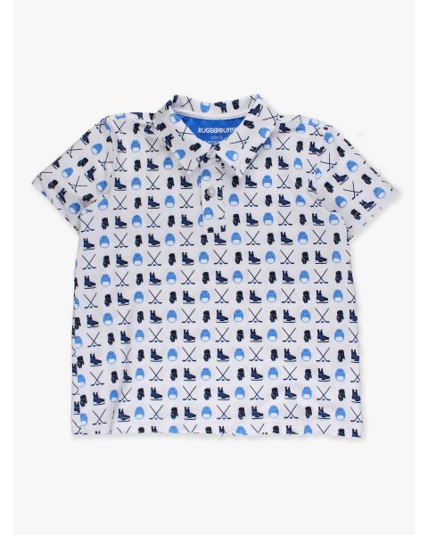Hockey Huddle Knit Short Sleeve Performance Polo