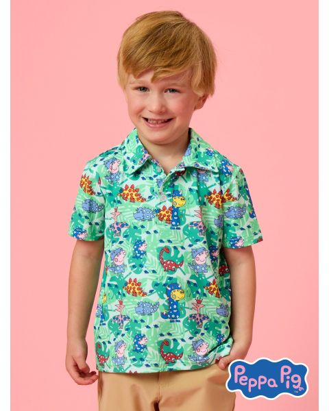 Dinosaur Peppa Pig & Friends Knit Short Sleeve Performance Polo