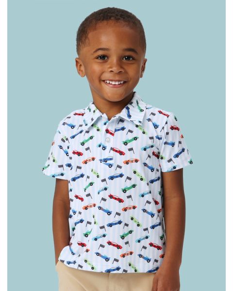 Tiny Let's Roll Knit Short Sleeve Performance Polo