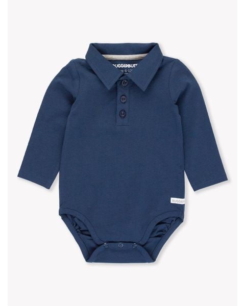 Dark Navy Knit Polo Bodysuit