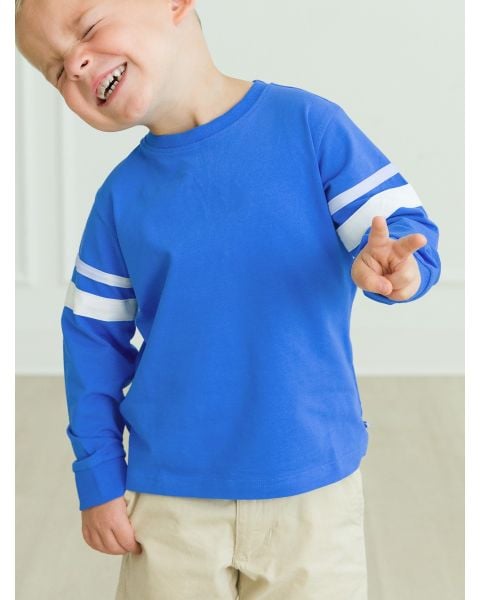 Sonic Blue Racing Stripe Long Sleeve Shirt
