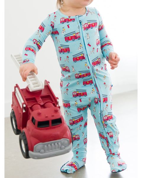 Paws To The Rescue One Piece Footie Pajama, Bamboo Viscose