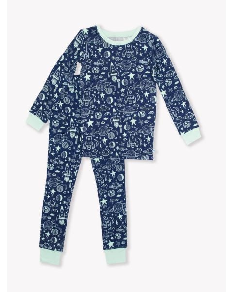 Blast Off Long Sleeve Pajama Set, Bamboo Viscose