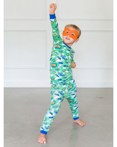 Boom Pow Long Sleeve Pajama Set, Bamboo Viscose