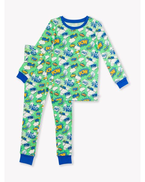 Boom Pow Long Sleeve Pajama Set, Bamboo Viscose