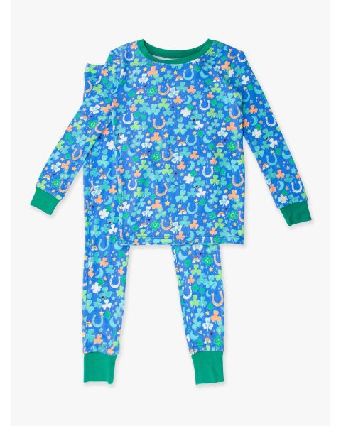 Blue Lucky Day Long Sleeve Pajama Set