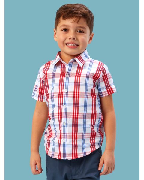 Lincoln Plaid Short Sleeve Button Down Shirt