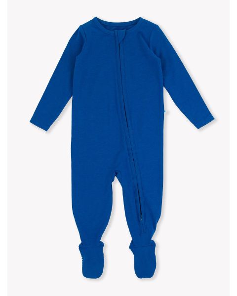 Starry Night Blue One Piece Footie Pajamas, Modal Blend