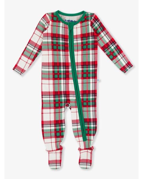 Dashing Dreams Plaid One Piece Footie Pajamas, Modal Blend
