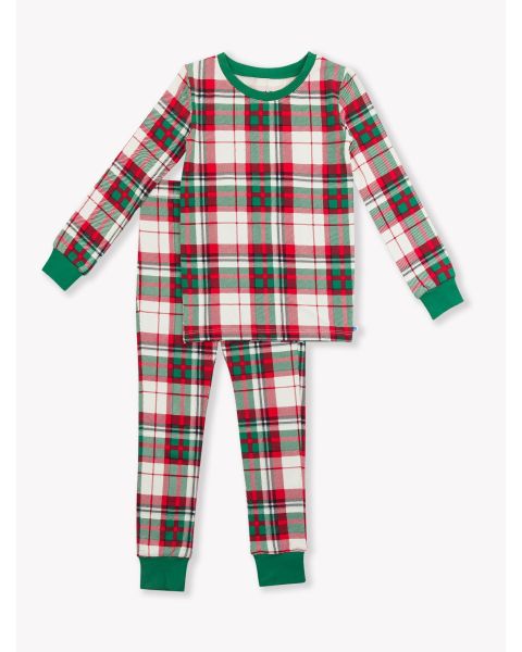 Dashing Dreams Plaid Long Sleeve Pajama Set, Modal Blend
