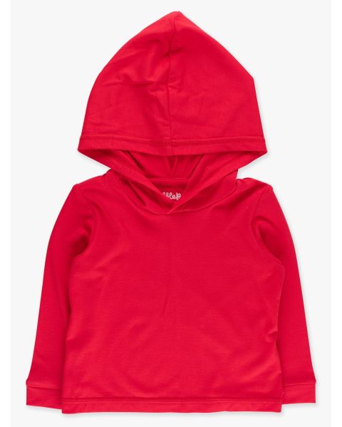 Vintage Red Sun Protective Hooded Shirt