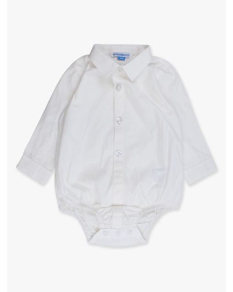 White Long Sleeve Button Down Bodysuit