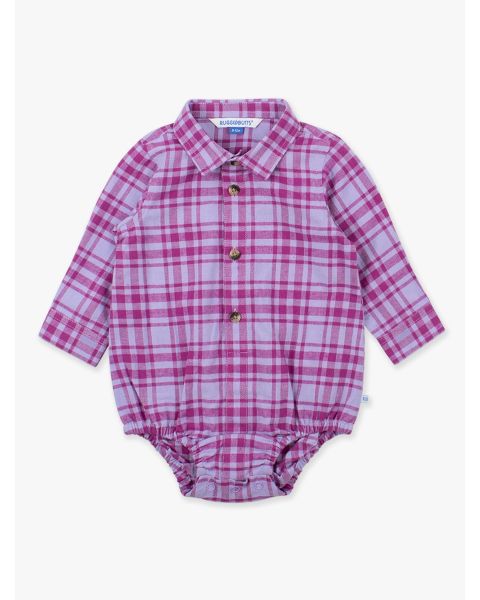 Harper Plaid Long Sleeve Button Down Bodysuit