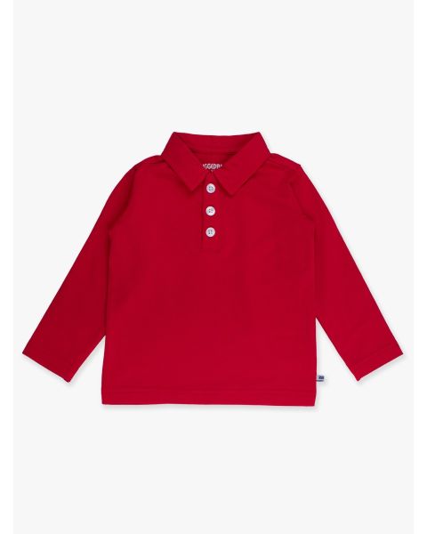 Red Knit Polo Shirt
