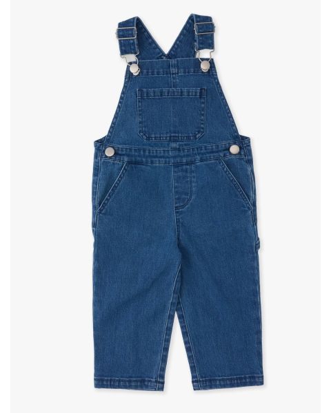 Medium Wash Stretch Denim Overalls