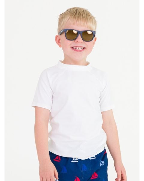 White Short Sleeve Rash Guard