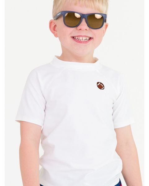 White Short Sleeve Rash Guard