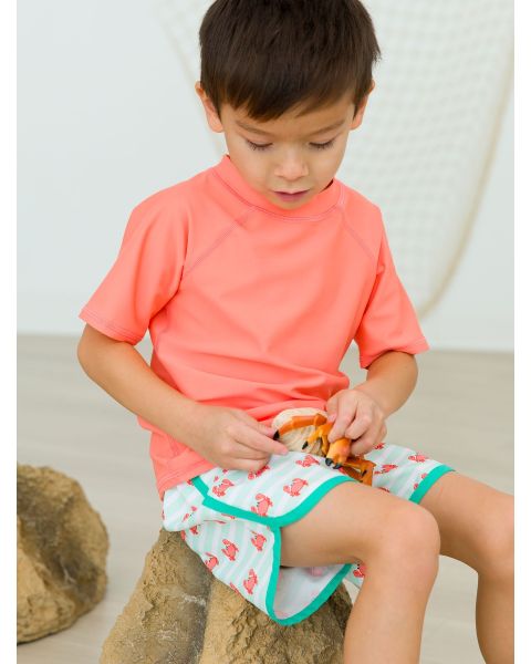 Coral Short Sleeve Rash Guard