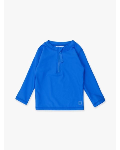 Sonic Blue Zipper Long Sleeve Rash Guard
