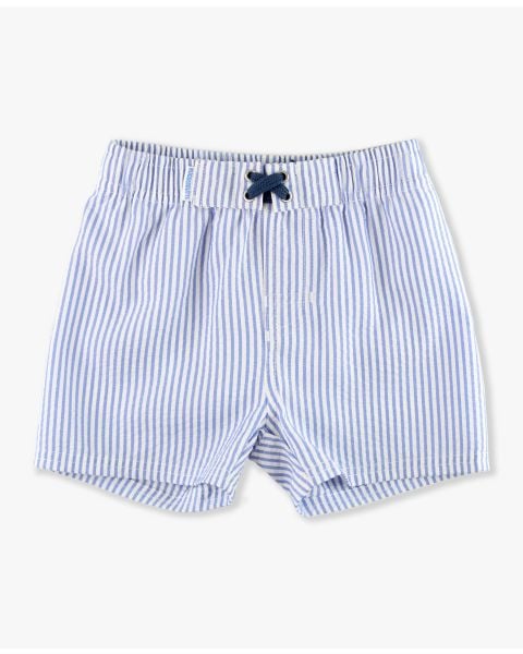 Periwinkle Blue Seersucker Swim Trunks