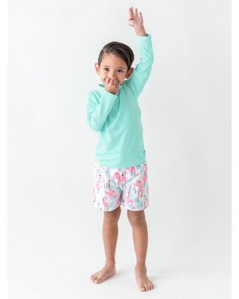 Vibrant Flamingo Swim Trunks - 5