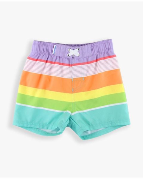 Island Rainbow Multi-Stripe Swim Trunks