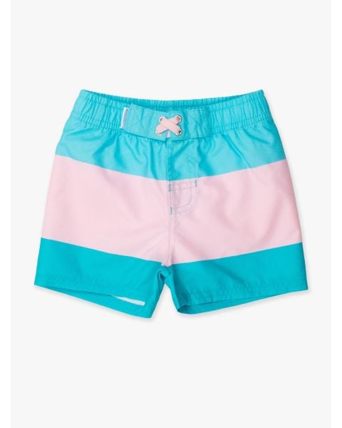 Neon Pool Party Color Block Swim Trunks
