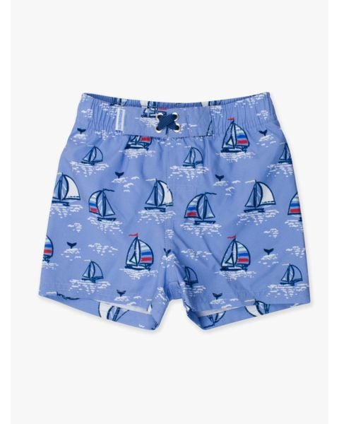 Blue Seas the Day Swim Trunks