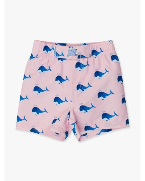 Pink Whale Friends Swim Trunks
