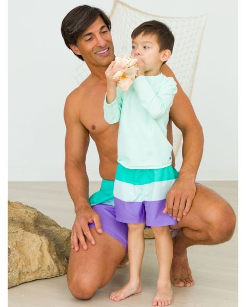Marine Color Block Swim Trunks