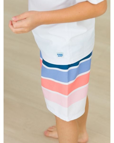 Seaside Stripe Swim Trunks